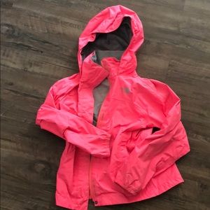 Girls North Face rain jacket